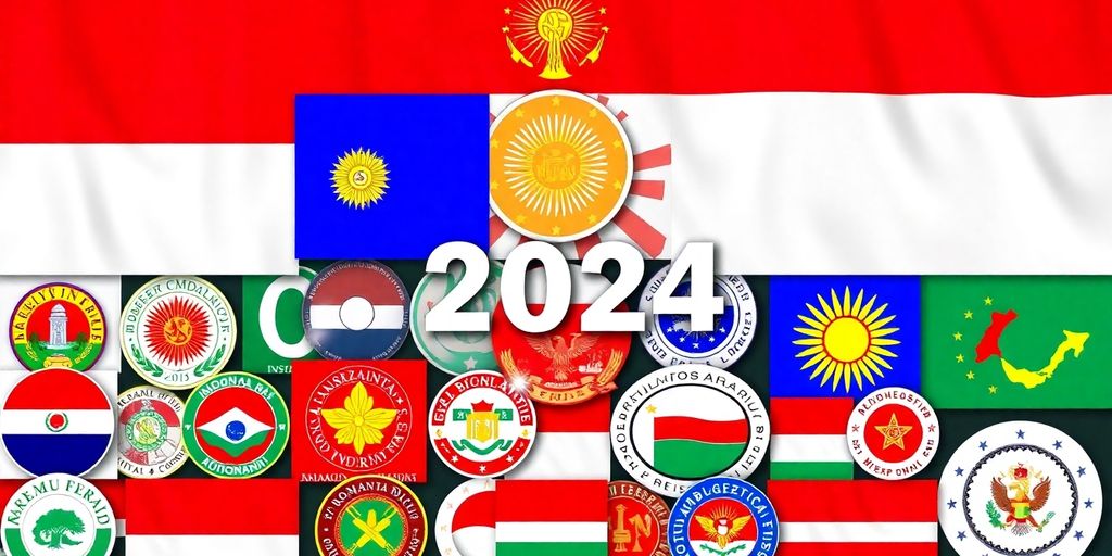 Kumpulan lambang partai politik Indonesia untuk pemilih 2024.